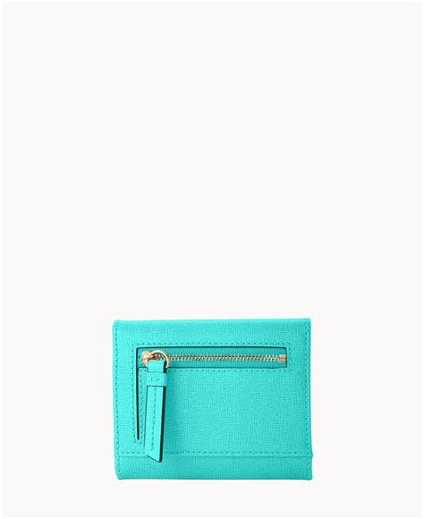 Saffiano Small Flap Credit Card Wallet 